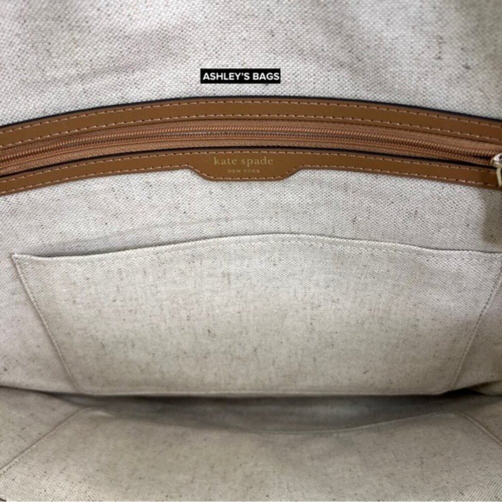 Kate Spade Sunkiss Cabana Straw Medium Tote - Picture 8 of 11